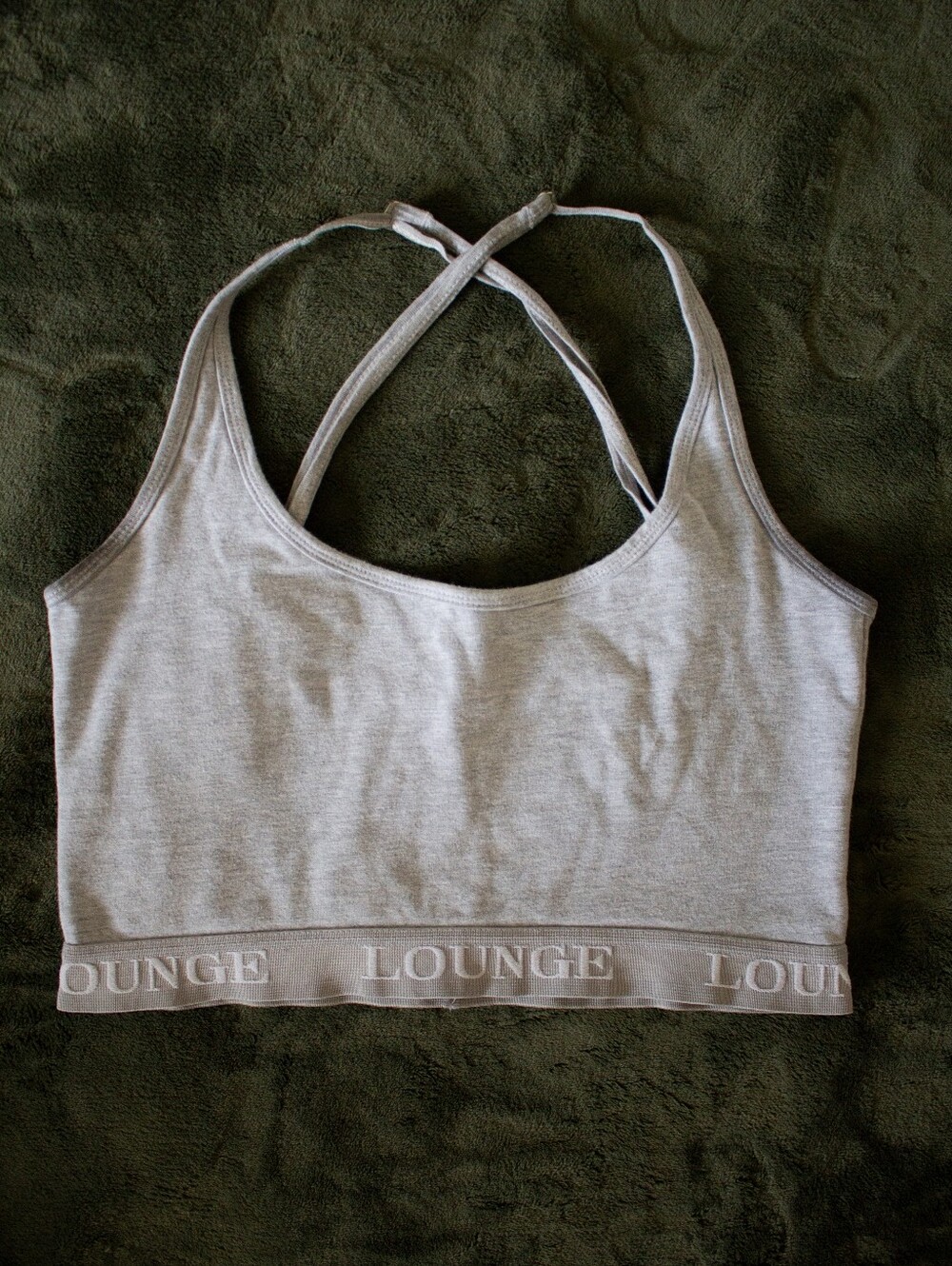 Heather Gray Lounge Cross-back Bralette - LOUNGE
